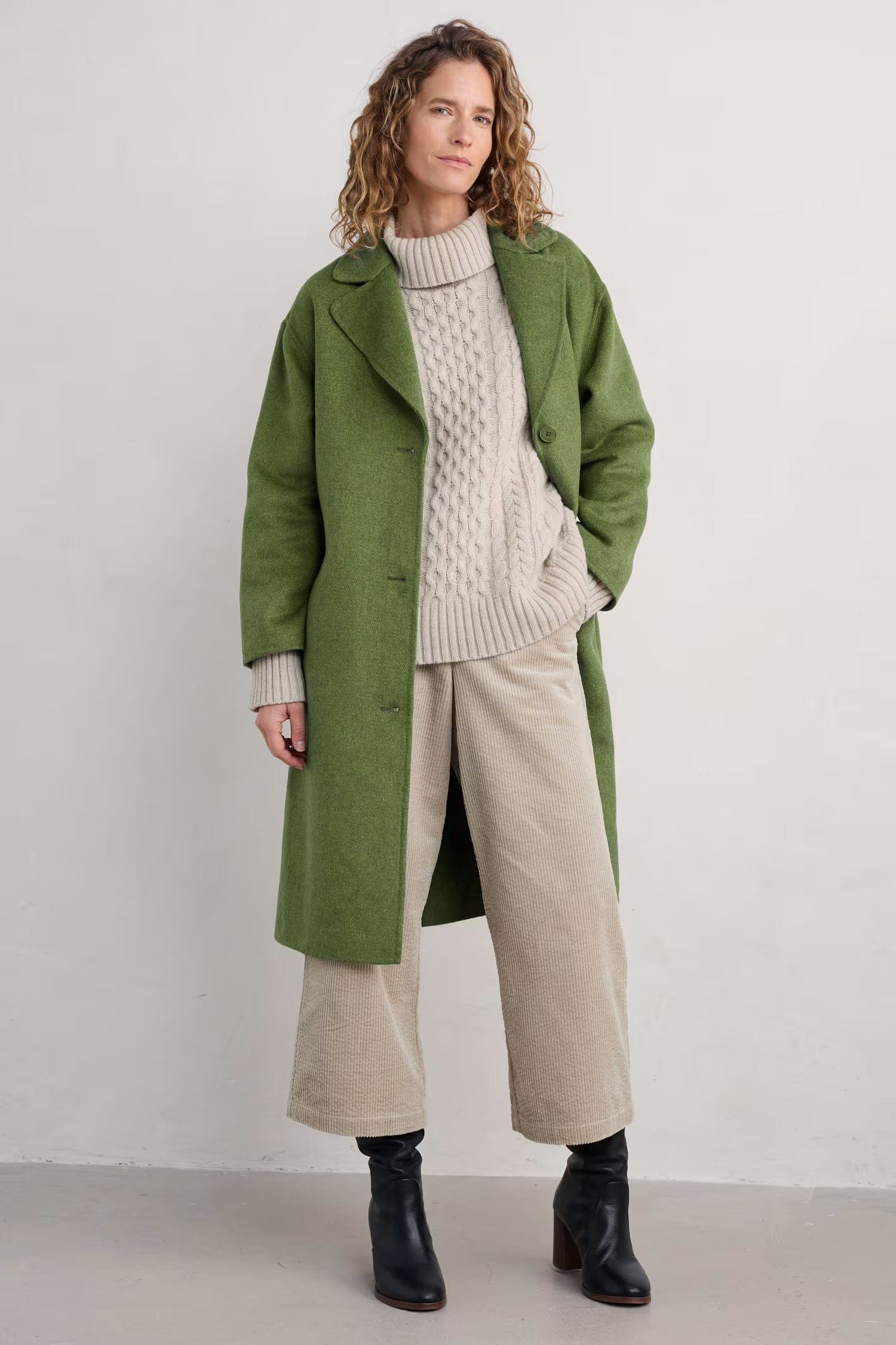 Seasalt Pine Forest Cable Knit Jumper - Aran