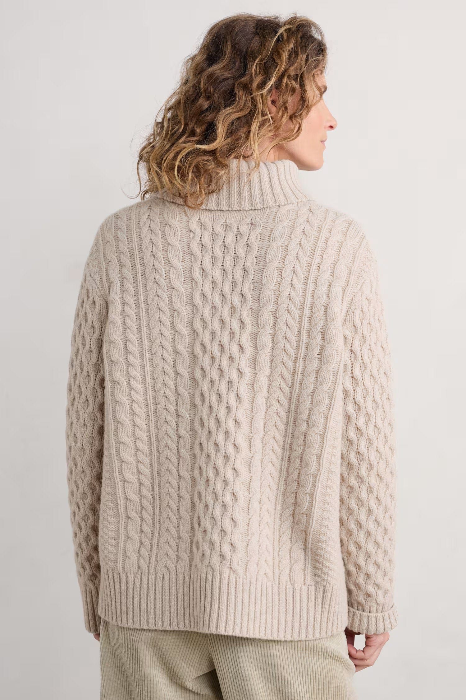 Seasalt Pine Forest Cable Knit Jumper - Aran