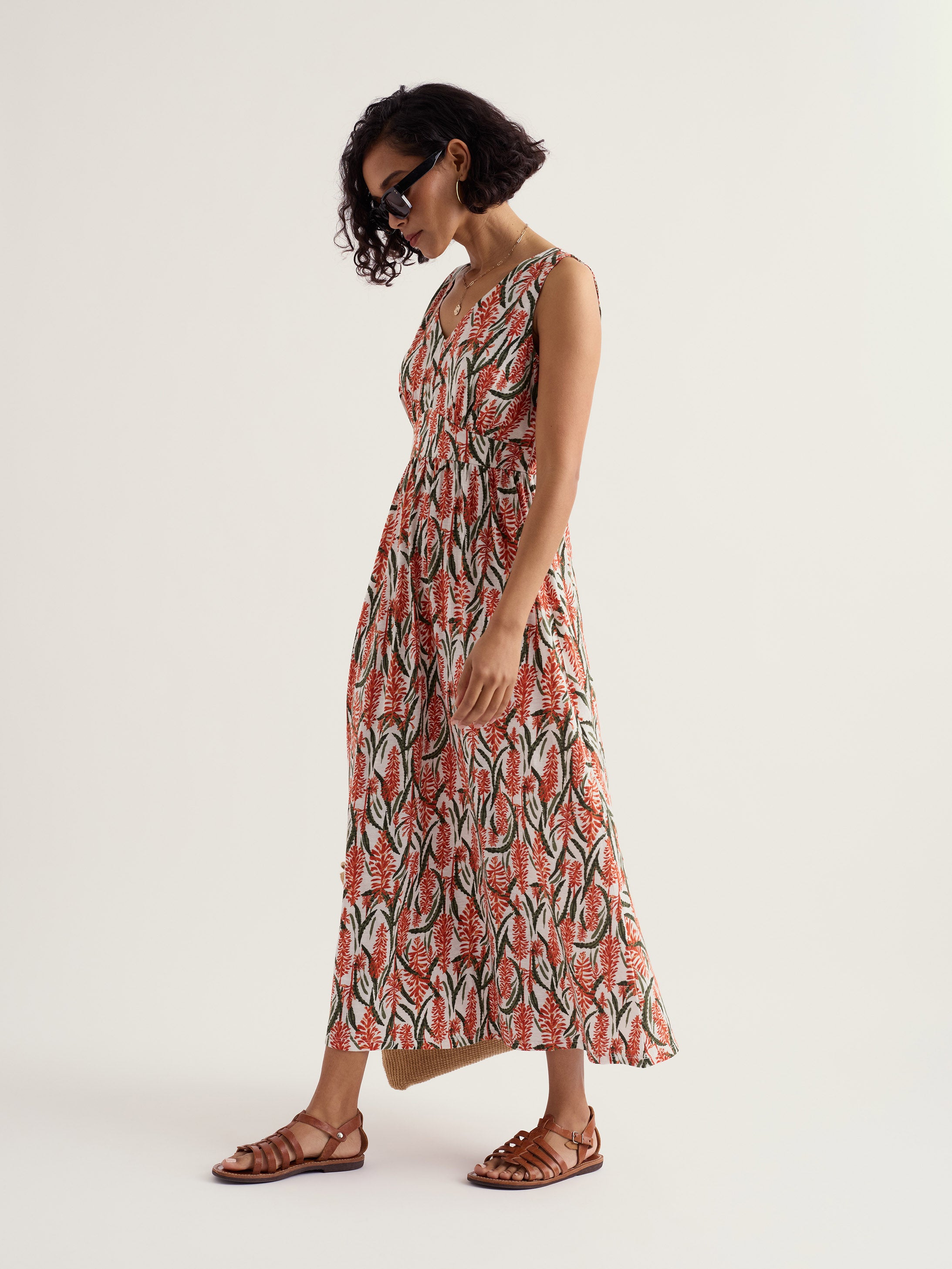 Seasalt Polmanter Dress - Red Hot Poker Chalk