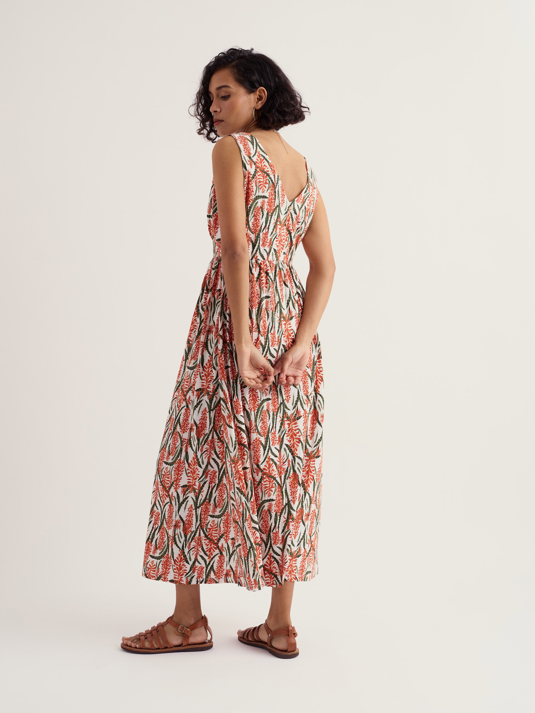 Seasalt Polmanter Dress - Red Hot Poker Chalk