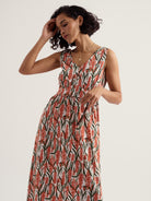 Seasalt Polmanter Dress - Red Hot Poker Chalk