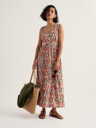 Seasalt Polmanter Dress - Red Hot Poker Chalk