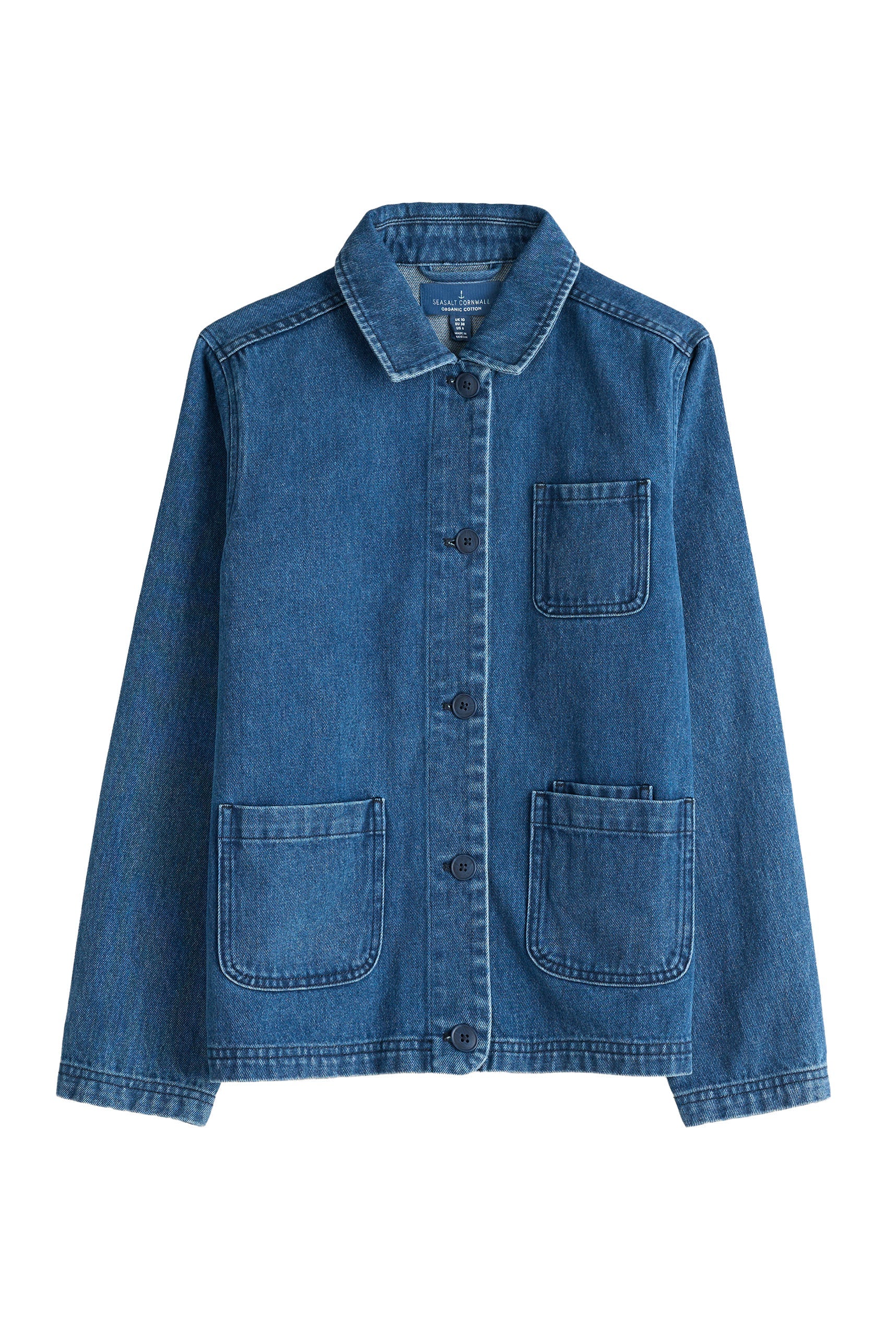Seasalt Reading Rocks Denim Jacket - Mid Wash