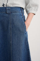 Seasalt Restharrow Denim Skirt - Mid Wash