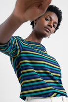 Seasalt Sailor 3/4 Sleeve Top - Tri Mini Cornish Emulsion