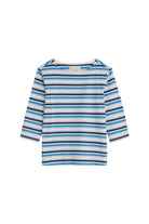 Seasalt Sailor Organic Cotton Jersey Top - Tri Mini Cornish Blue Fog