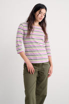 Seasalt Sailor Organic Cotton Jersey Top - Tri Mini Cornish Fennel