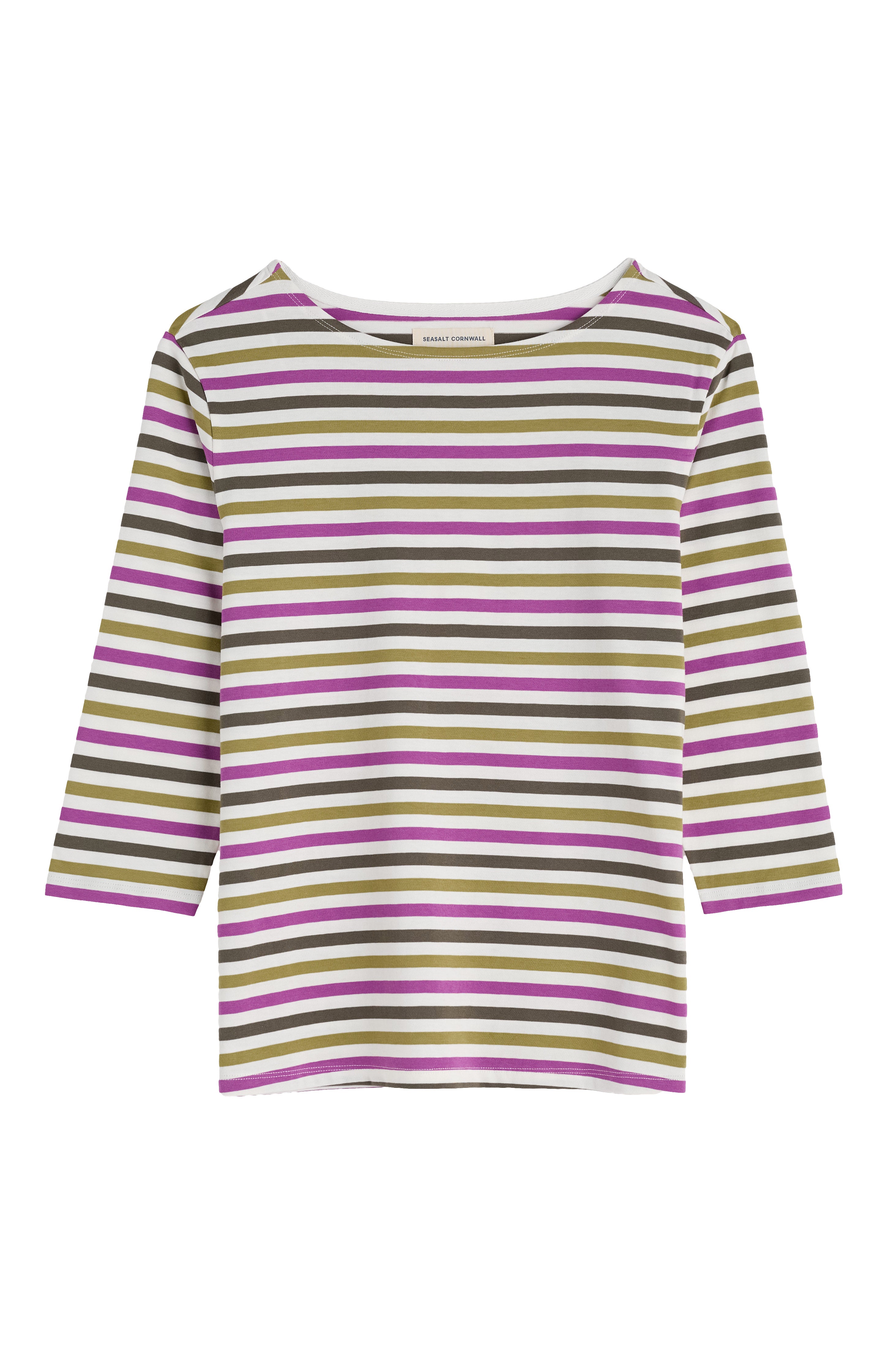 Seasalt Sailor Organic Cotton Jersey Top - Tri Mini Cornish Fennel