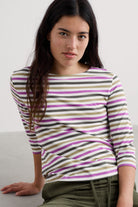 Seasalt Sailor Organic Cotton Jersey Top - Tri Mini Cornish Fennel