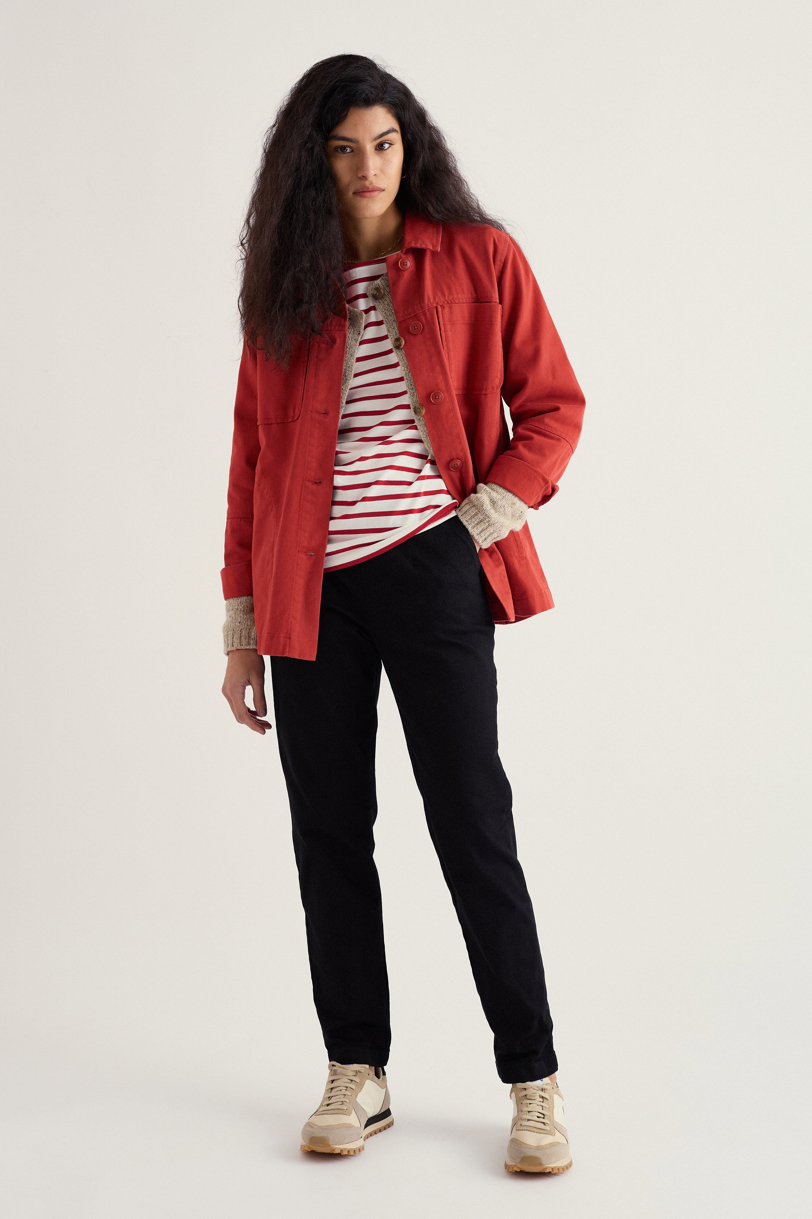 Seasalt Sailor Shirt - Breton Deep Rust