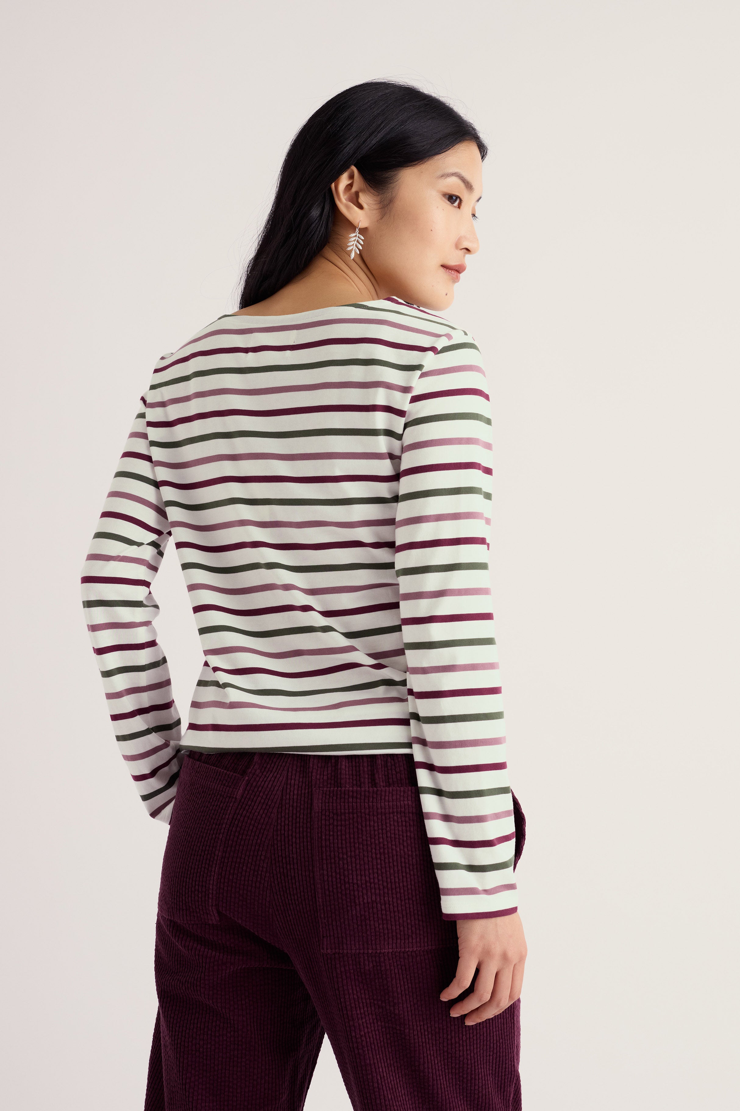 Seasalt Sailor Shirt - Tri Breton Dried Rose