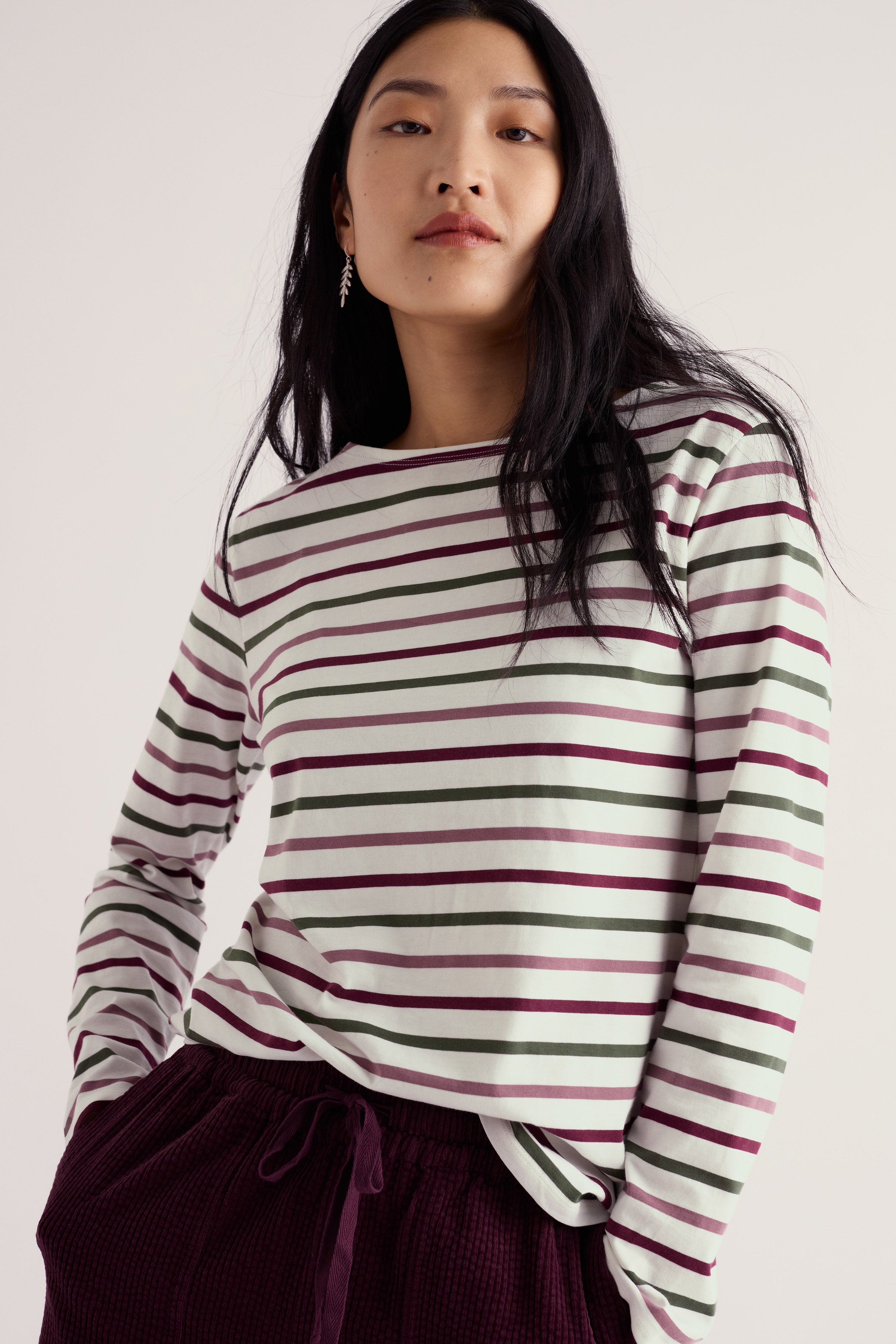 Seasalt Sailor Shirt - Tri Breton Dried Rose
