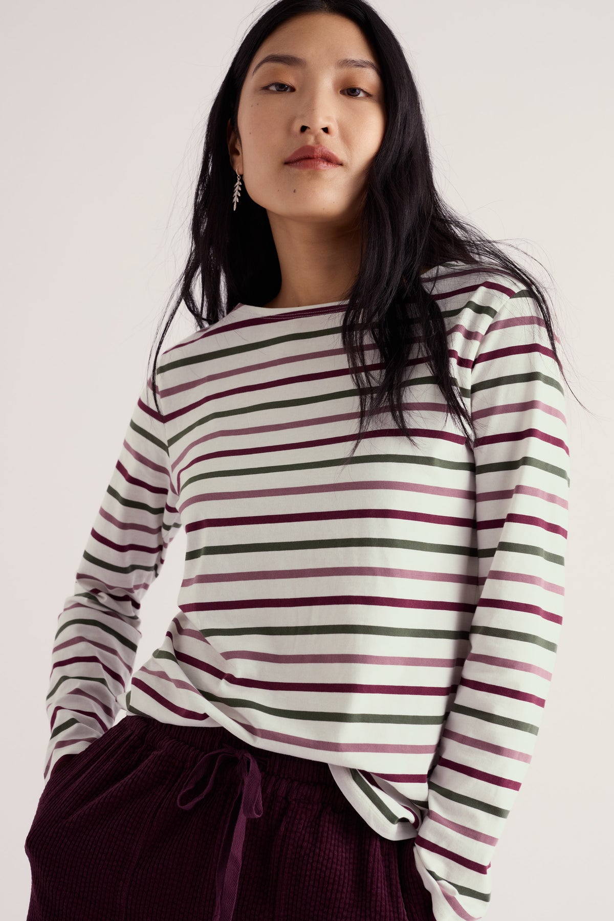 Seasalt Sailor Shirt - Tri Breton Dried Rose