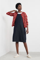 Seasalt Salt Weave Knee Length Pinafore - Dark Wash