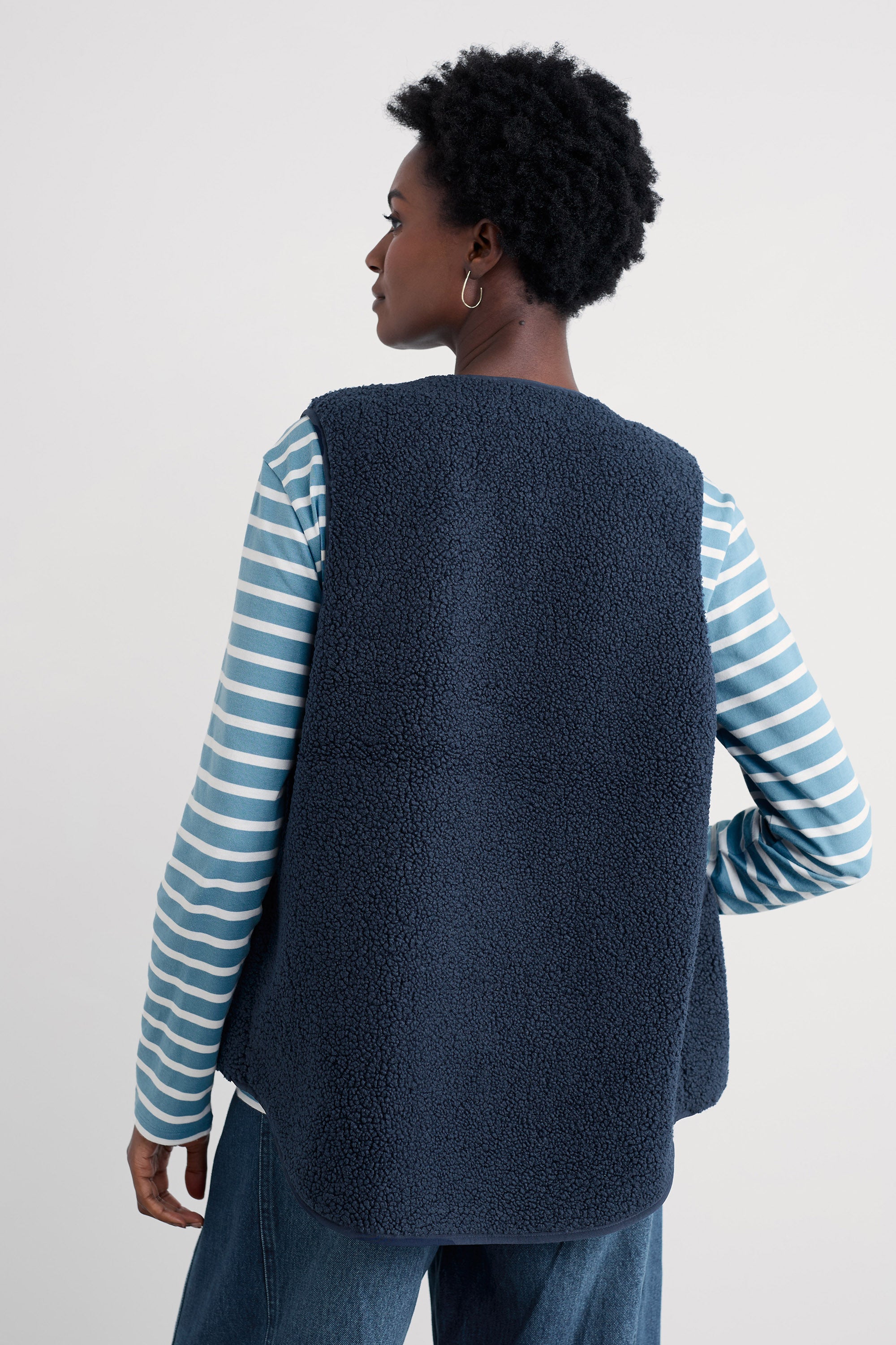 Seasalt Sea Buckthorne Borg Gilet - Maritime