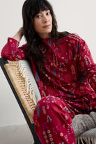 Seasalt Setting Sun Cotton Jersey Pyjamas - Botanical Woodland Jam