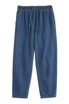 Seasalt Sholl Denim-Linen Trousers - Mid Wash