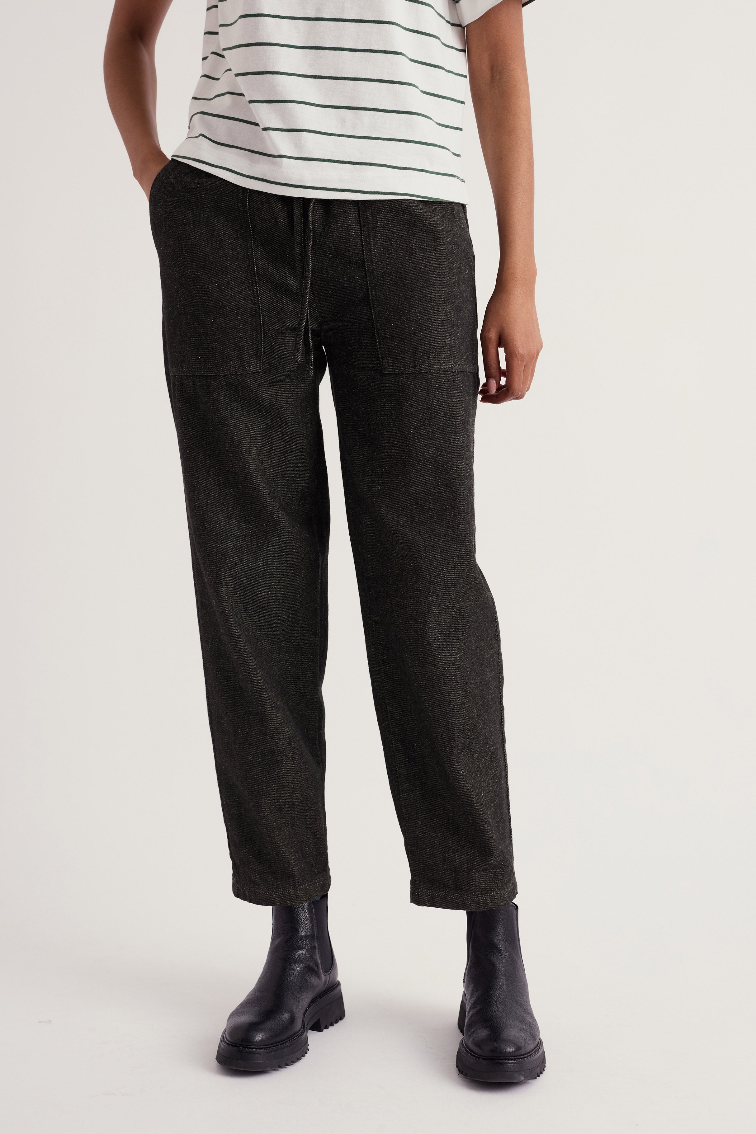 Seasalt Sholl Elasticated Waist Jeans - Washed Black