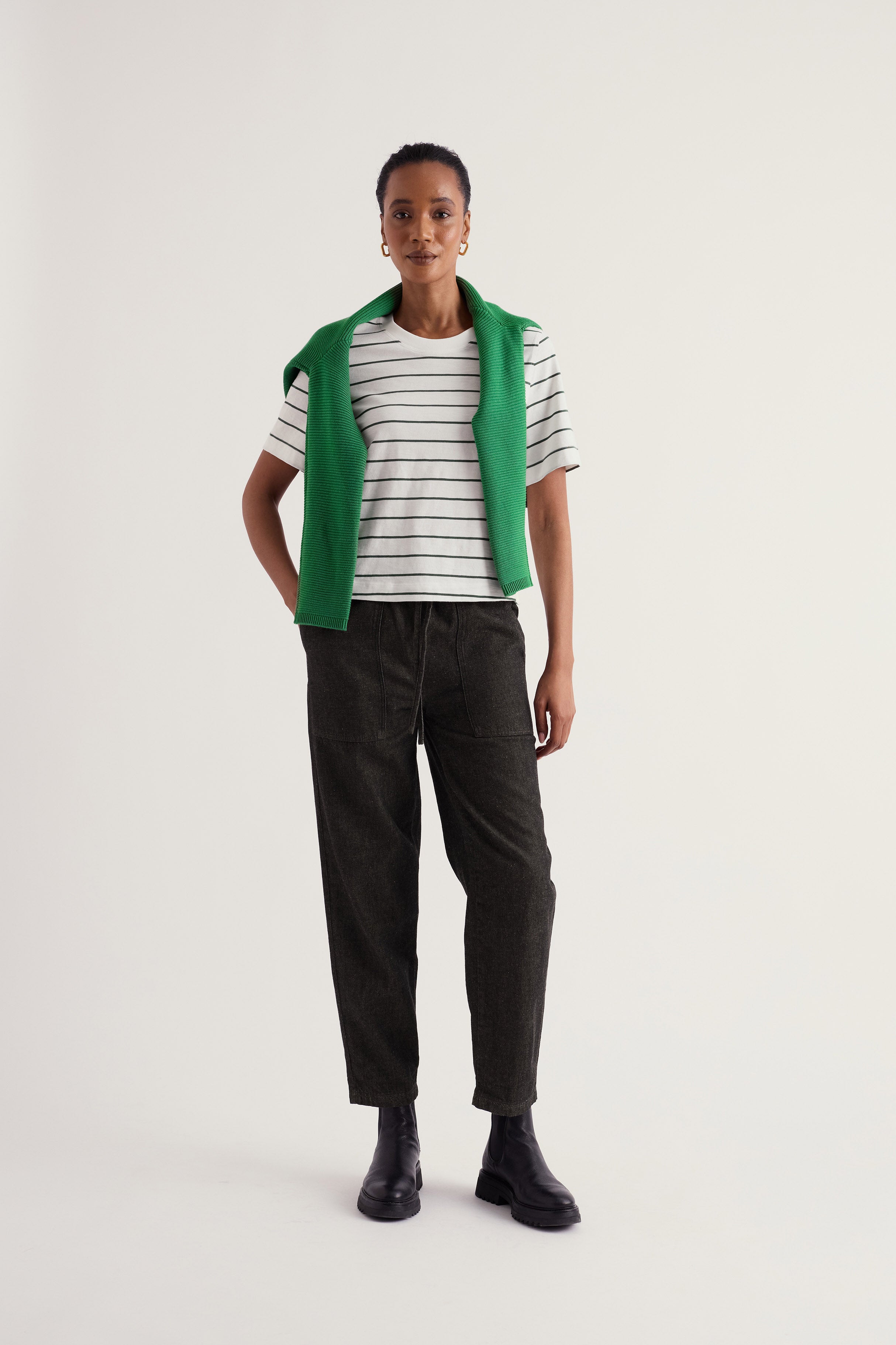 Seasalt Sholl Elasticated Waist Jeans - Washed Black
