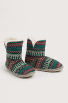 Seasalt Snooze Slipper Booties - Weaving Needle Dark Forage