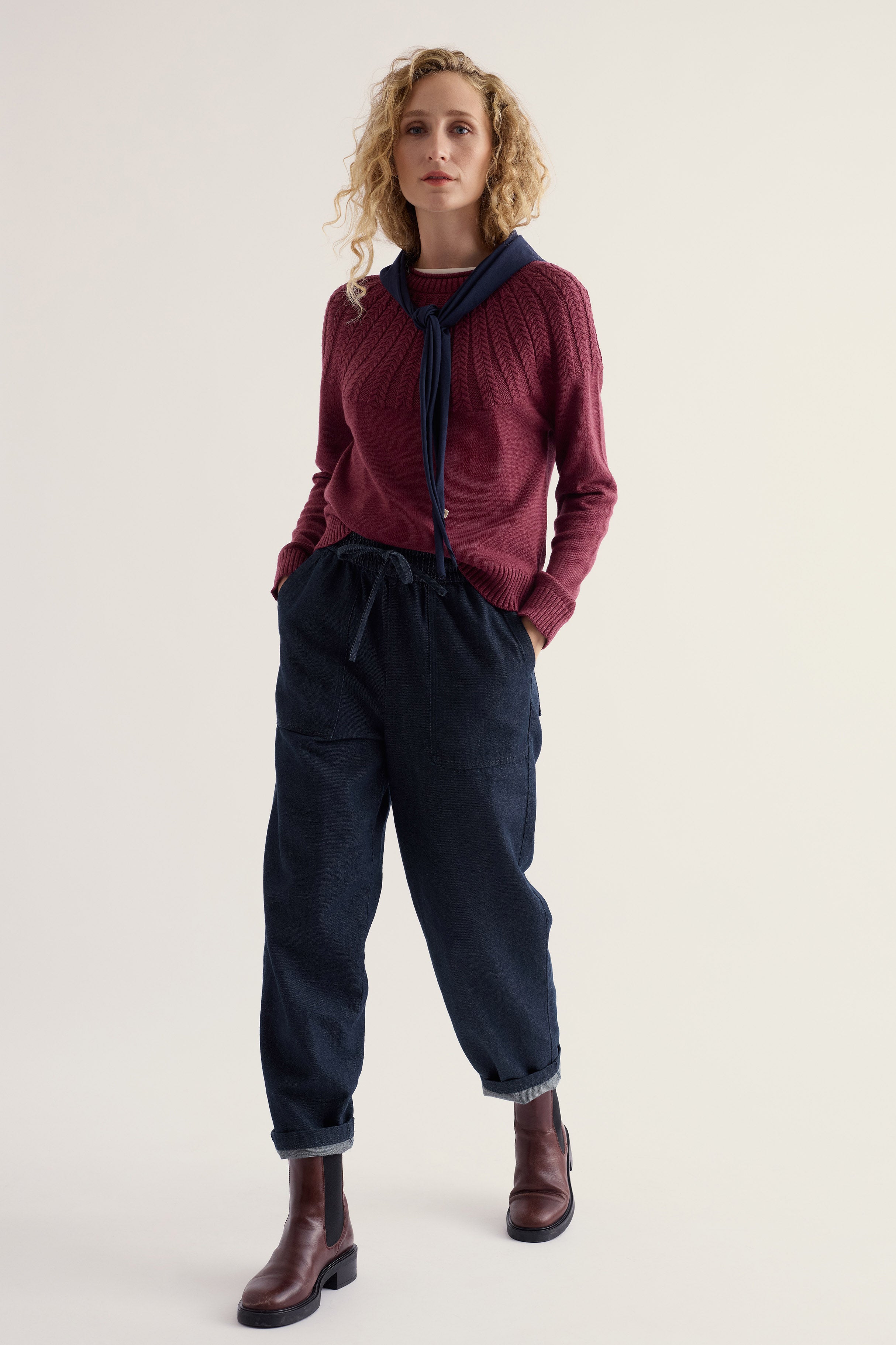 Seasalt Stone Chat Jumper - Plum Berry