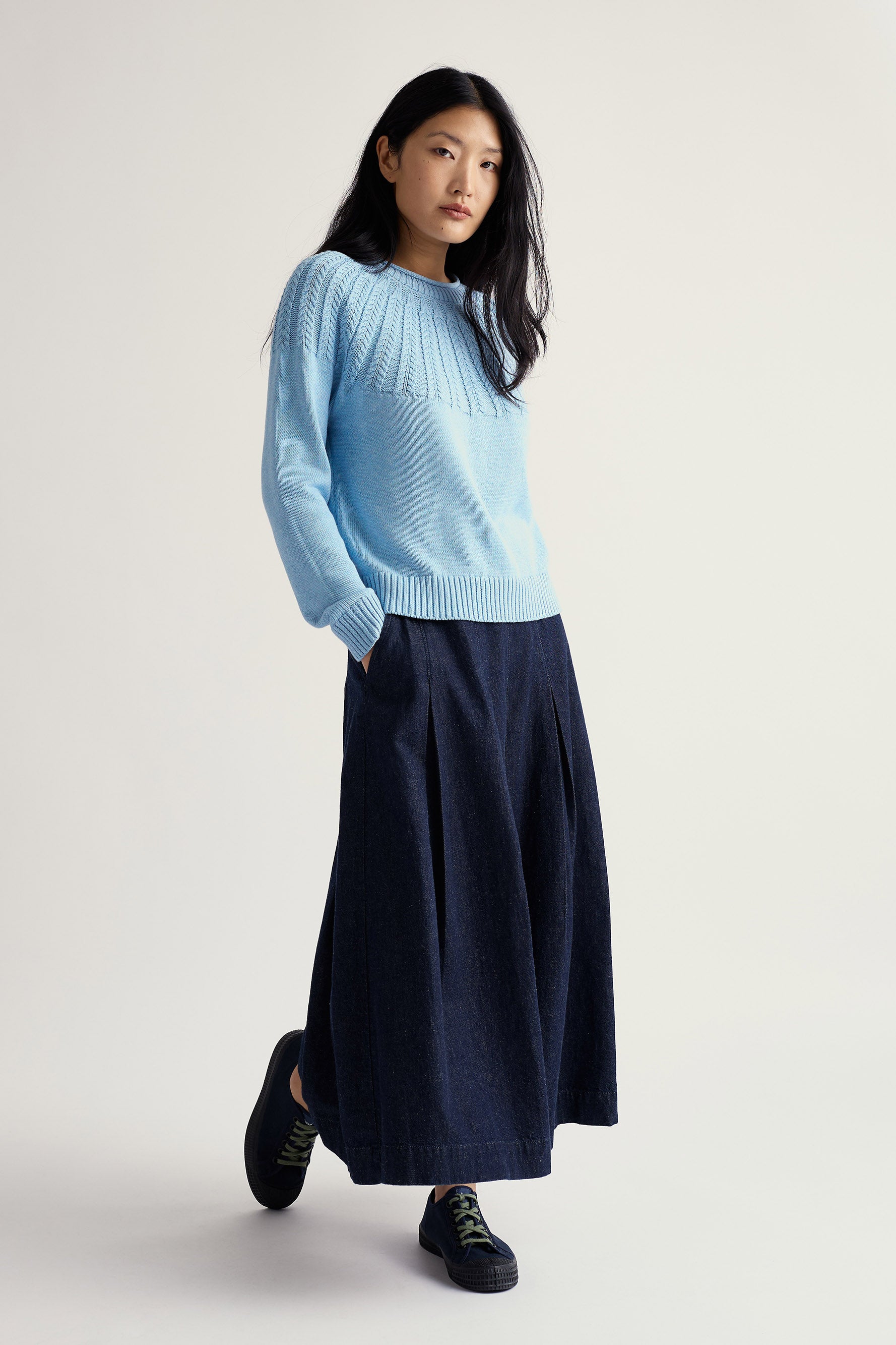 Seasalt Stone Chat Jumper - Spring Sky