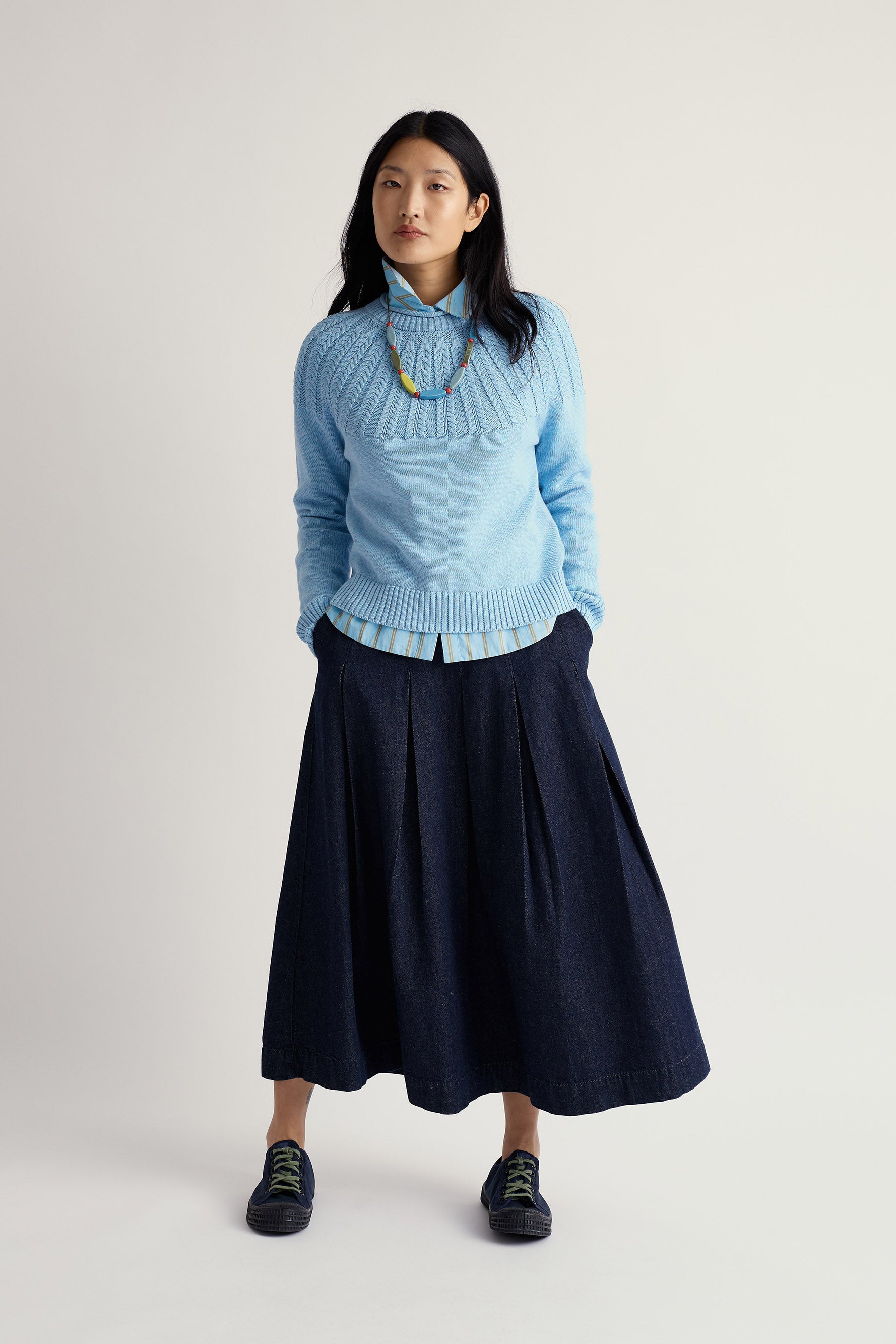 Seasalt Stone Chat Jumper - Spring Sky
