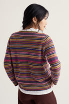 Seasalt Striped Makers Jumper - Ripple Marks Fern Moss Multi