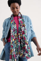 Seasalt Summer Scarf - Garden Flowers Night B-AC31409_35342_OS