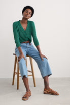 Seasalt Sweet Day Organic Cotton Cardigan - Pine Shoots