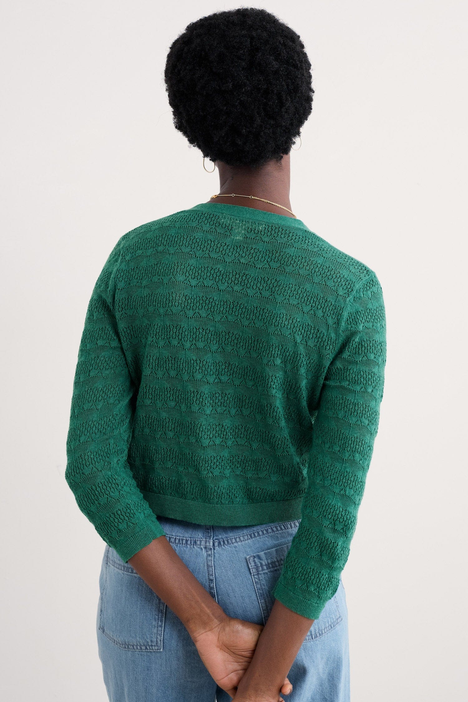 Seasalt Sweet Day Organic Cotton Cardigan - Pine Shoots