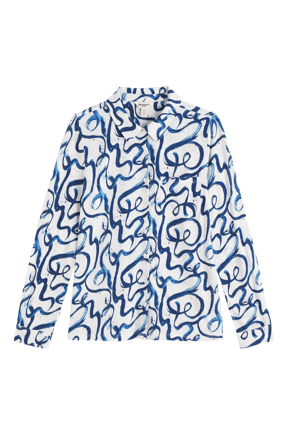 Teasel Head Shirt - Ink Strokes Chalk - UK 8