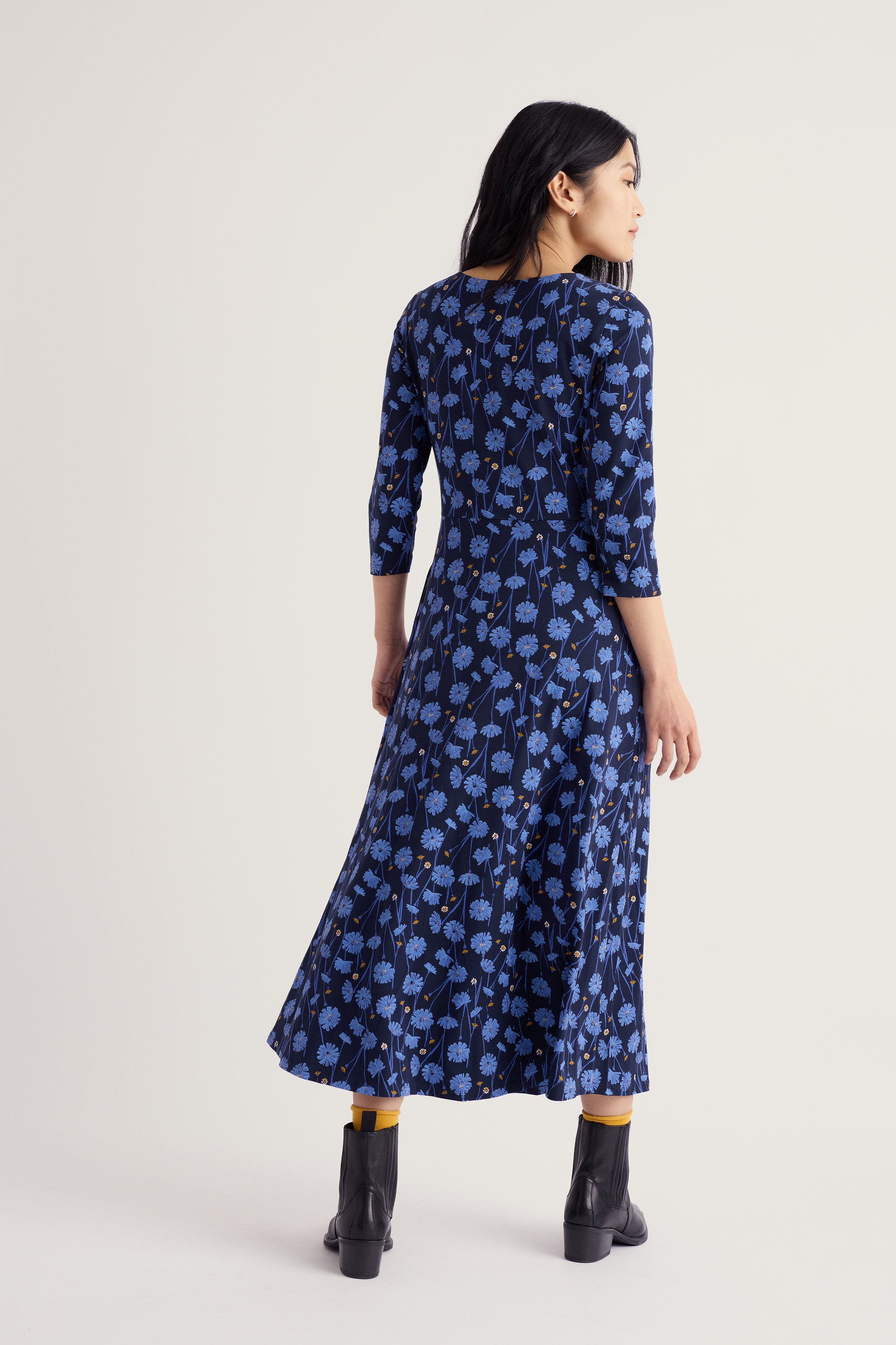 Seasalt Veronica Cotton Jersey Dress - Dried Proteas Maritime