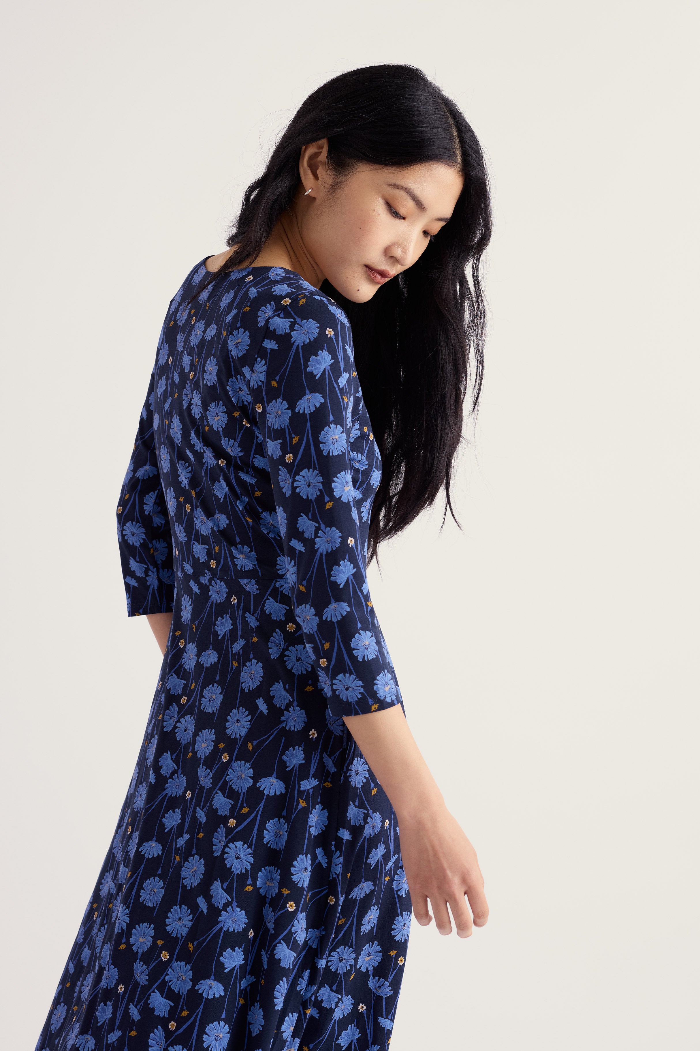Seasalt Veronica Cotton Jersey Dress - Dried Proteas Maritime