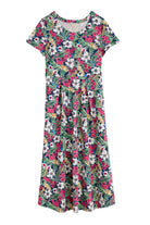 Seasalt Veronica Short Sleeve Midi Dress - Garden Flowers Night
