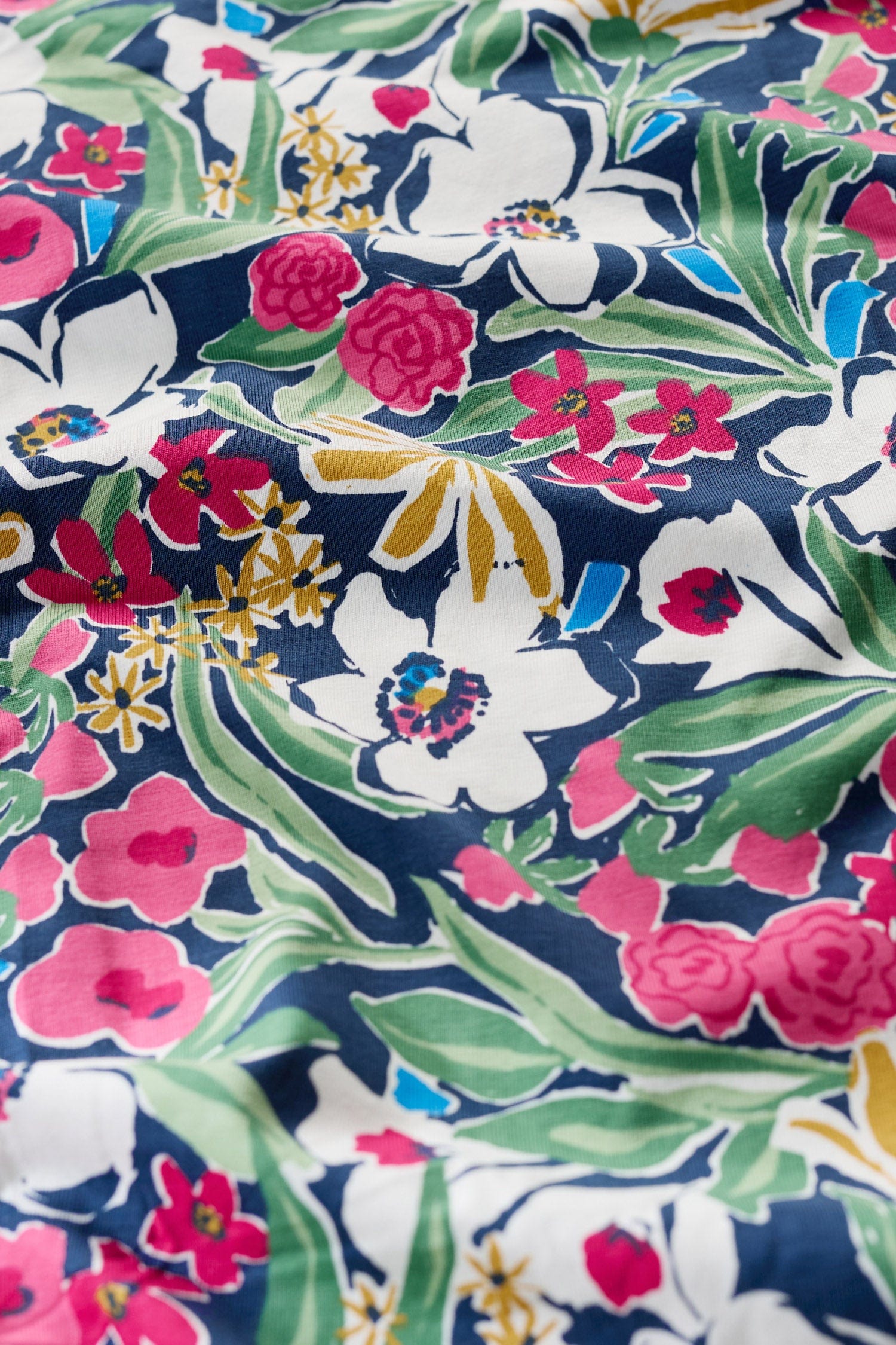 Seasalt Veronica Short Sleeve Midi Dress - Garden Flowers Night