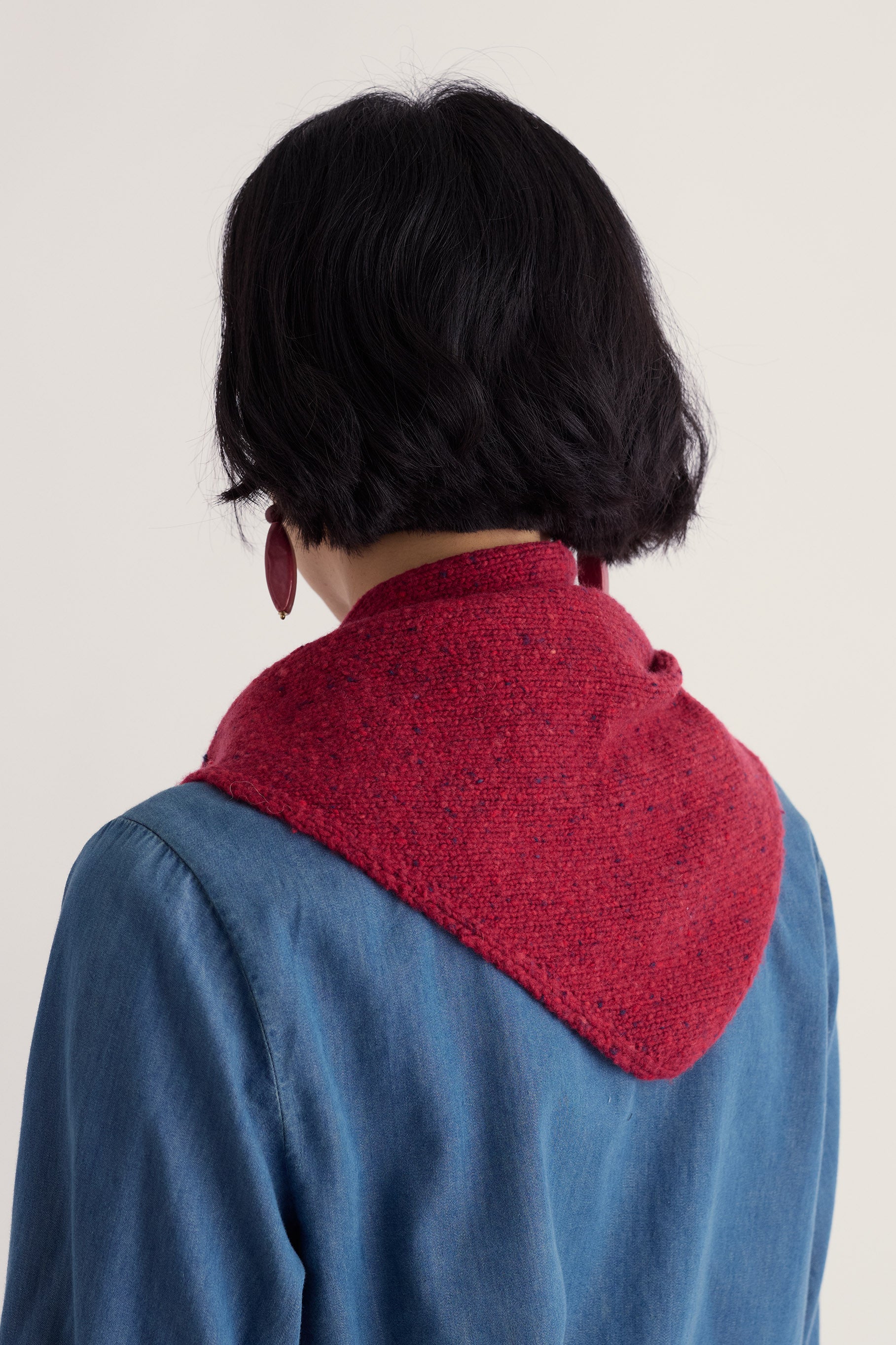 Seasalt Wild Bilberry Knitted Triangle Scarf - Dahlia B-AC38244_10371_OS