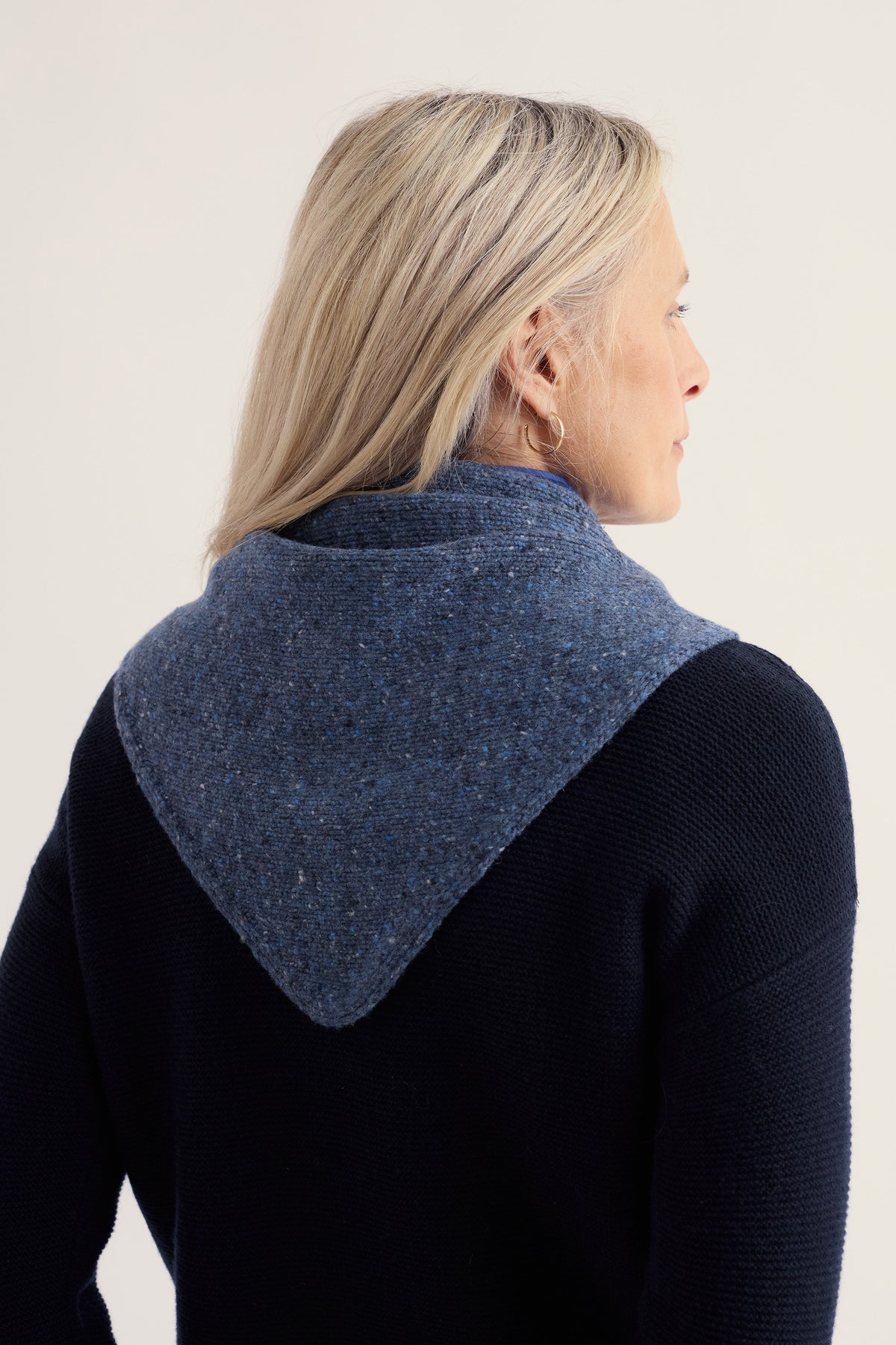 Seasalt Wild Bilberry Knitted Triangle Scarf - Squall B-AC38244_16547_OS