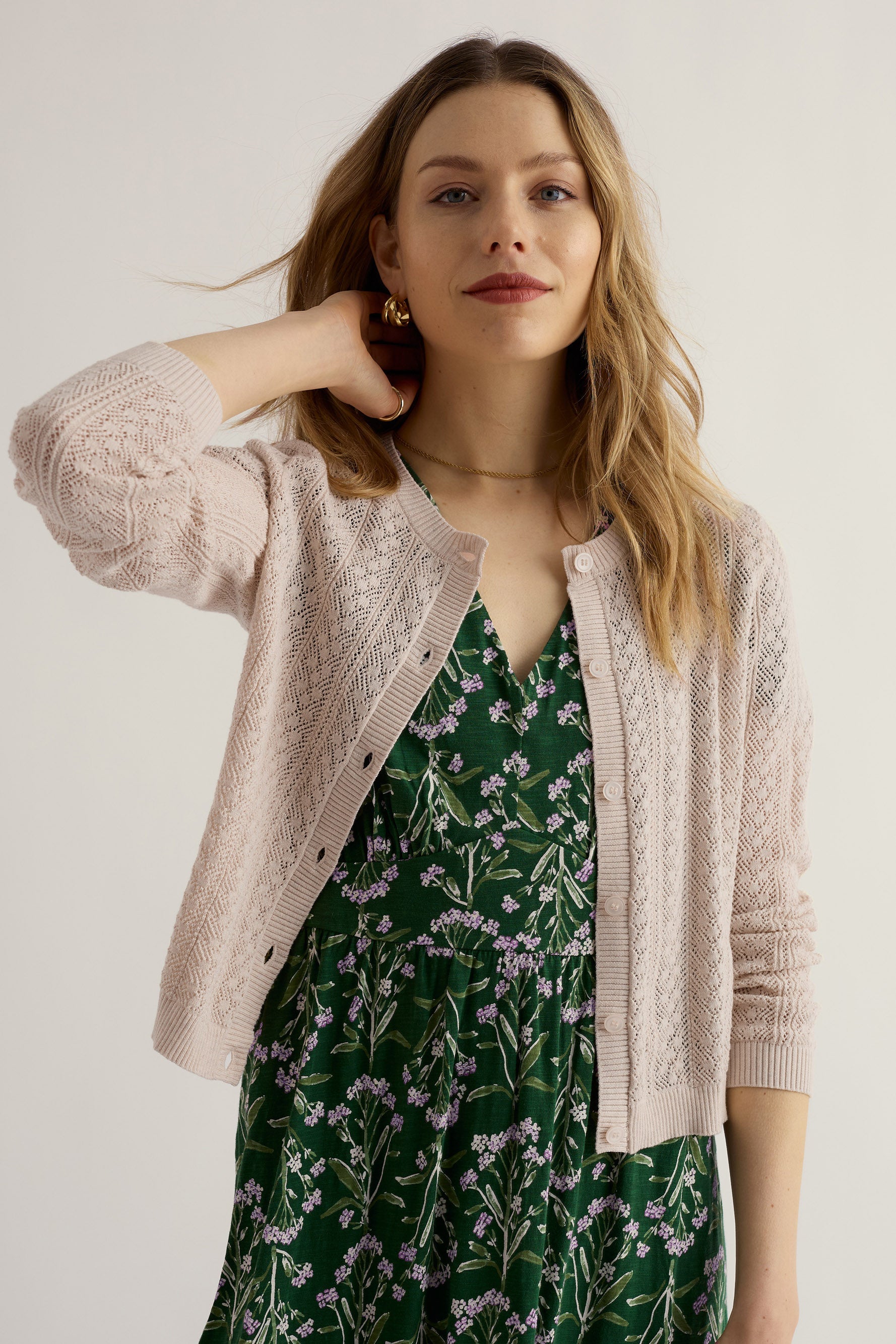 Seasalt Willowing Pointelle Cardigan - Chalk
