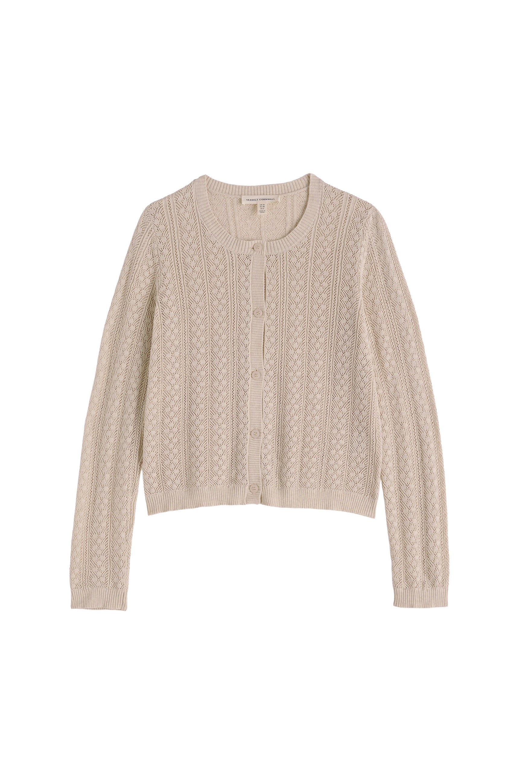 Seasalt Willowing Pointelle Cardigan - Chalk