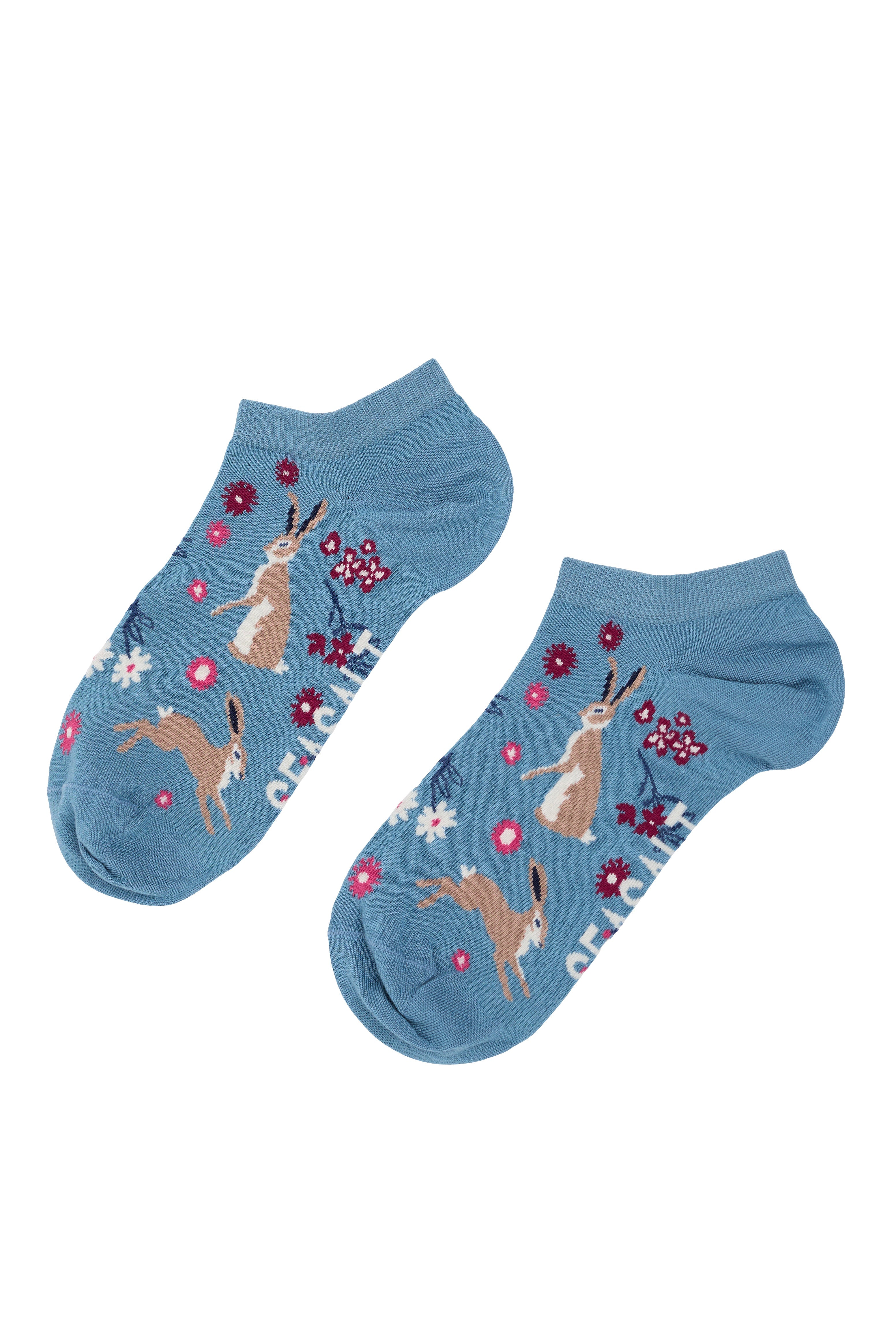 Seasalt Women's Bamboo Arty Trainer Socks - Hares Leap Seascape B-AC17152_37578_OS