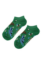 Seasalt Women's Bamboo Arty Trainer Socks - Wing Flower Bright Green B-AC17152_37577_OS