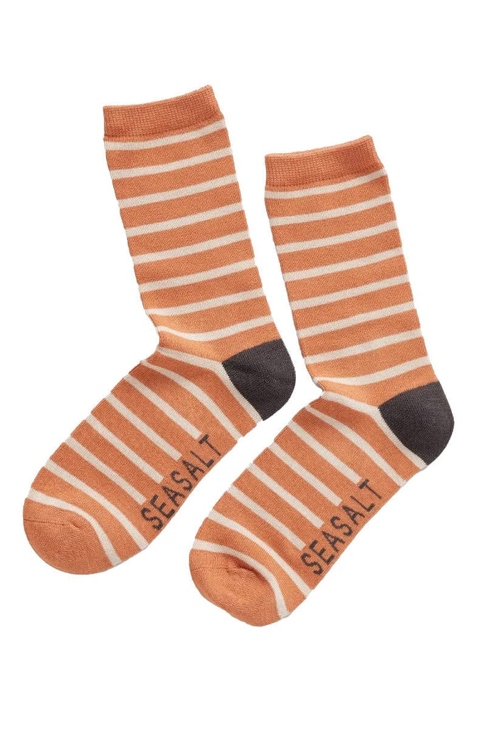 Seasalt Womens Sailor Socks - Breton Chanterelle B-AC23180_26522_OS