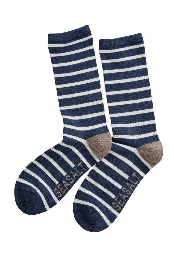 Seasalt Womens Sailor Socks - Breton Magpie B-AC23180_16908_OS