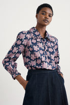 Seasalt Ysella Blouse - Monoprint Floral Maritime