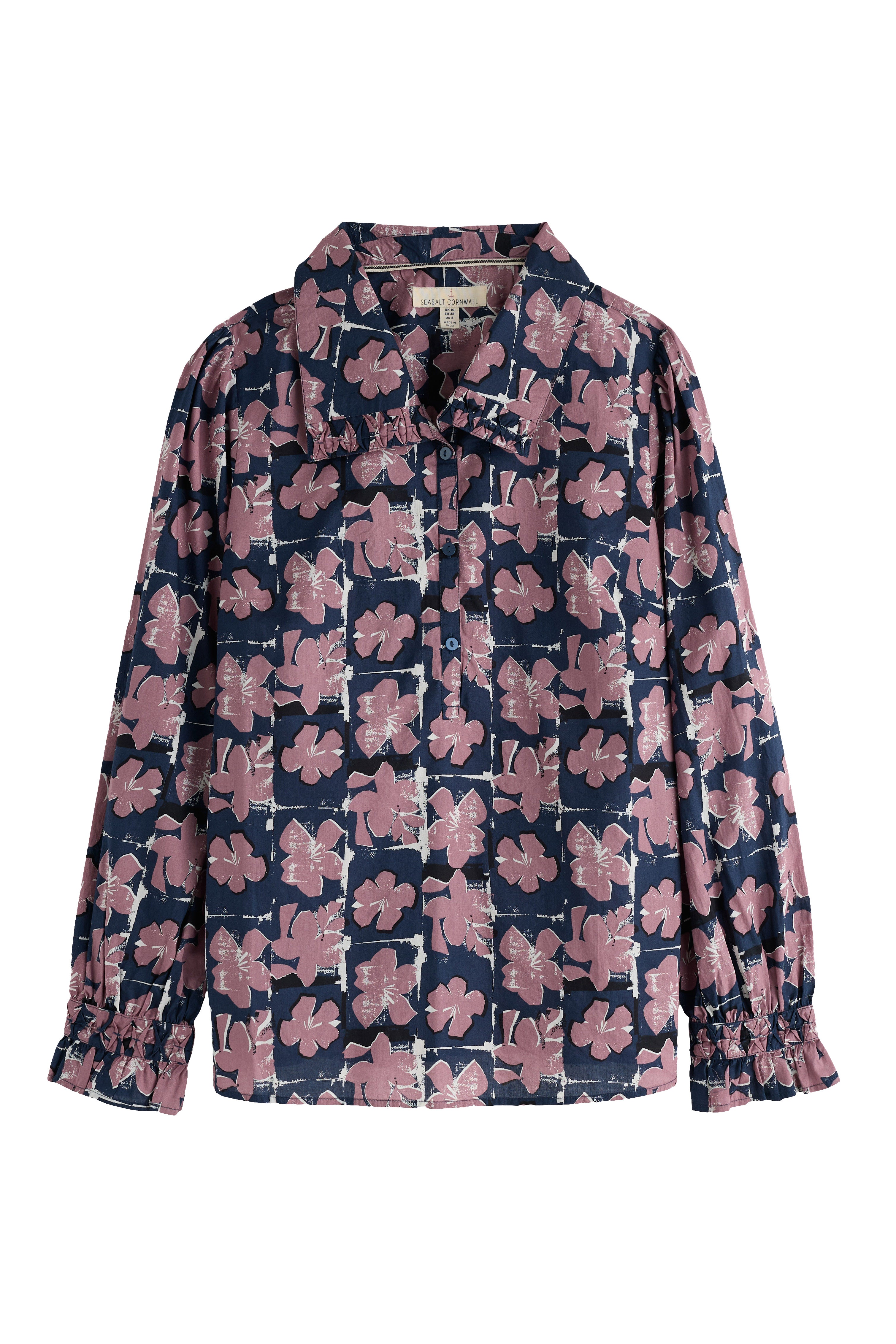 Seasalt Ysella Blouse - Monoprint Floral Maritime