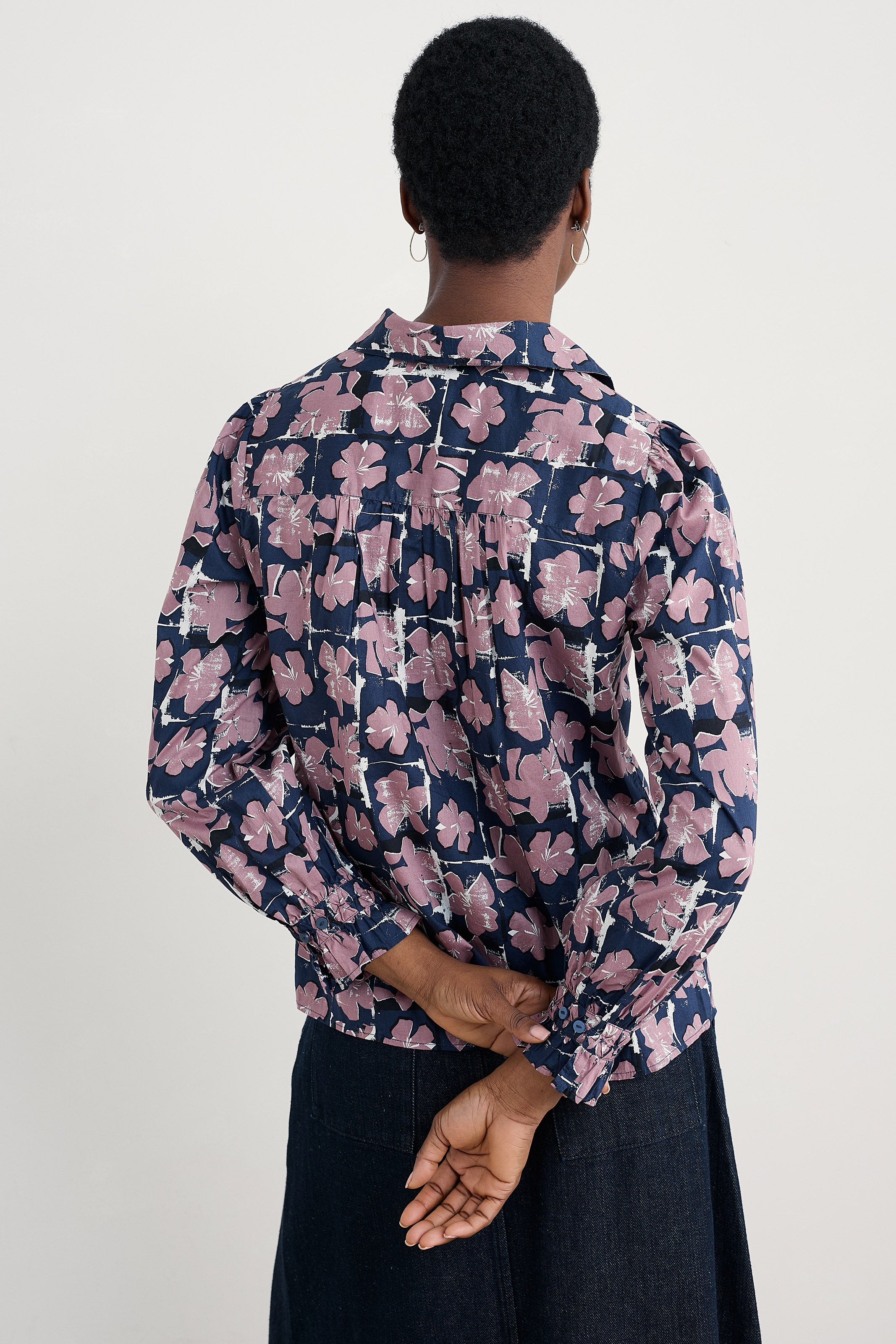 Seasalt Ysella Blouse - Monoprint Floral Maritime