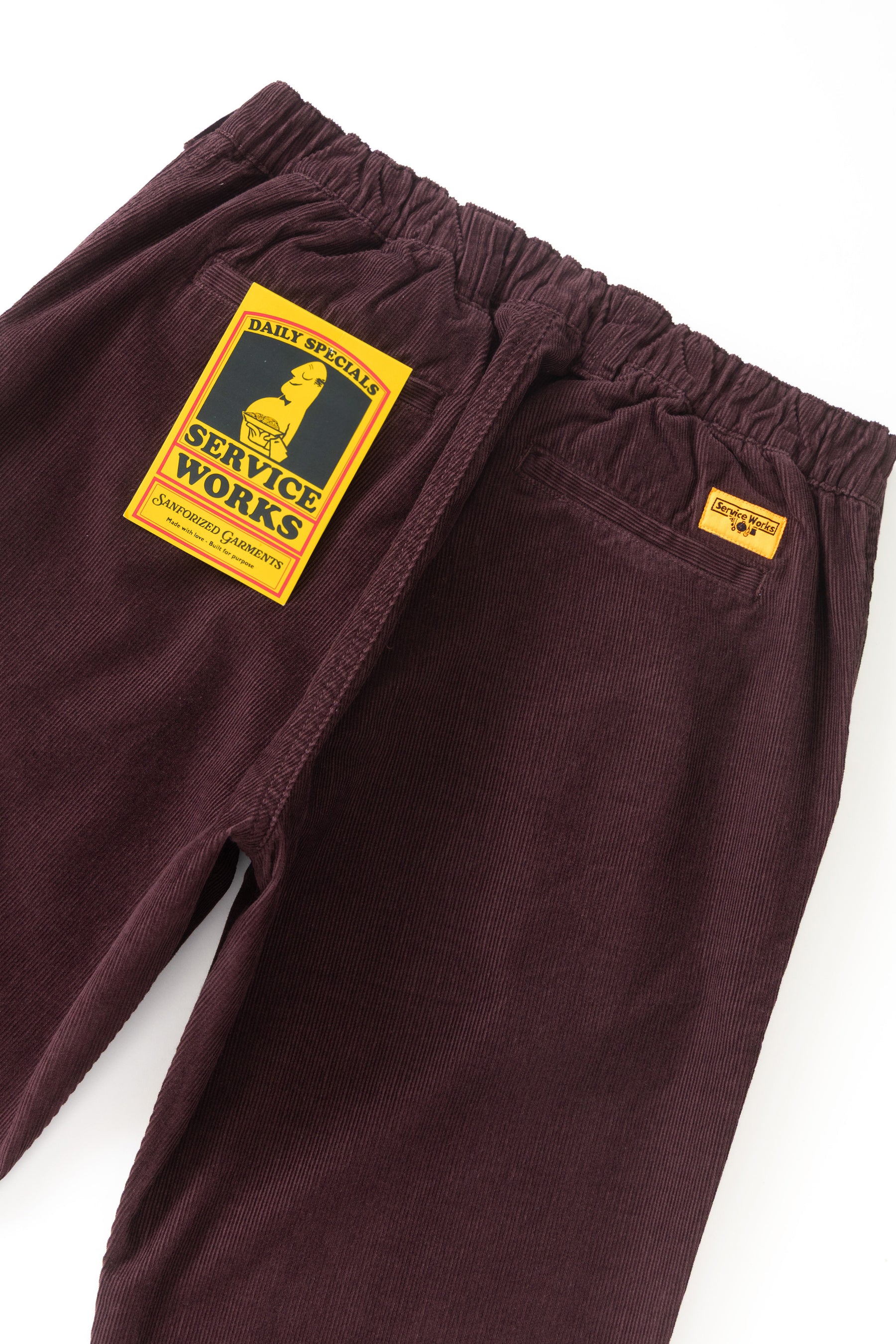 Service Works Fine Cord Waiter Pants - Burgundy