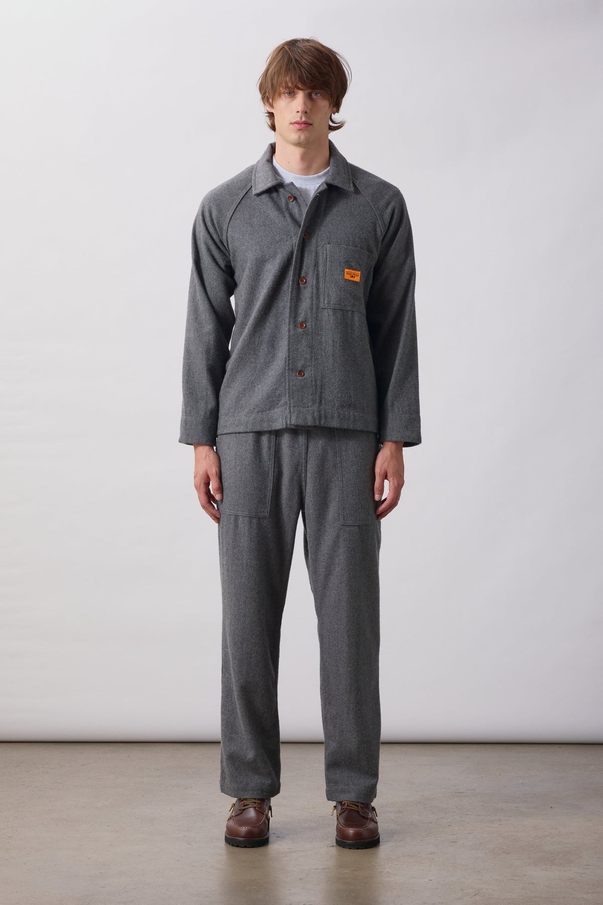 Service Works Flannel FOH Overshirt - Charcoal