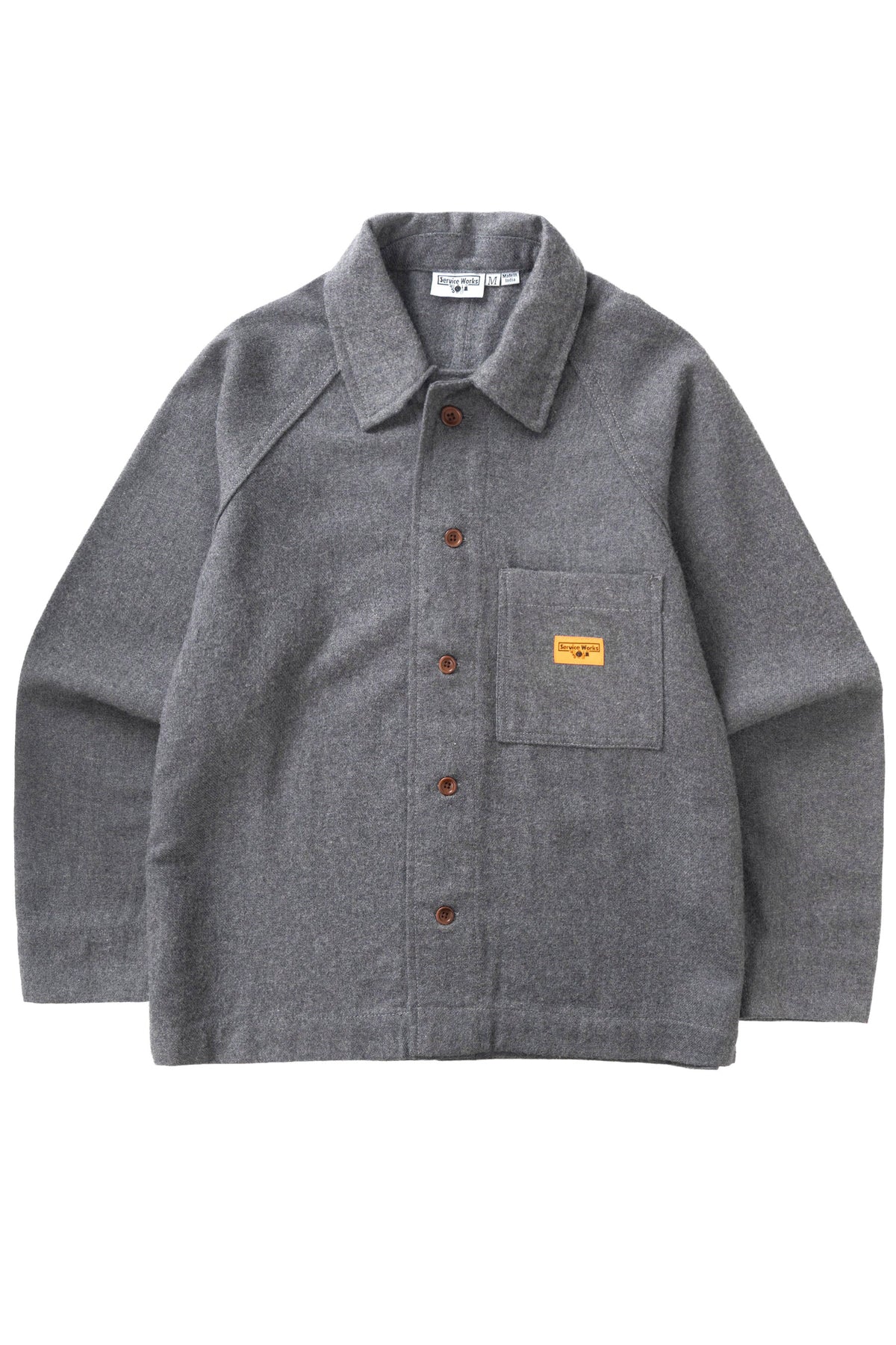 Service Works Flannel FOH Overshirt - Charcoal